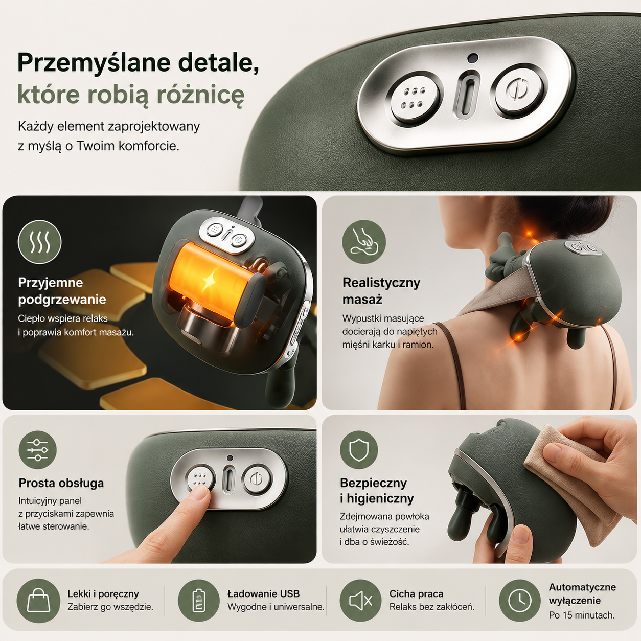 Nivo™– Masażer karku z podgrzewaniem